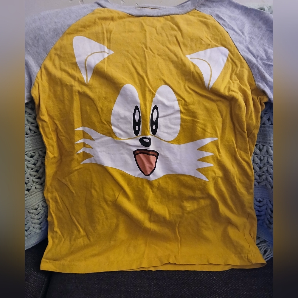 Tails From Sonic The Hedeghog Shirt Size 10/12